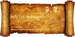 Hüll Norbert névjegykártya